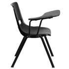 Flash Furniture – Chaise coquille ergonomique avec tablette rabattable à droite, noir (RUTEO1BKRTAB)-Assemblage requis