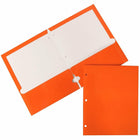 JAM PaperMD – Chemise de présentation à 3 trous, 9 1/4 x 11 1/2 (po), orange lustré, 100/paquet-Dimensions : 11 1/2 haut. x 9,2 larg. x 1/5 prof. po