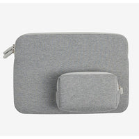 LOGiiX - Essential Lite avec pochette pour ordinateurs portables jusqu'à 13 po - Gris-Gris - Toile