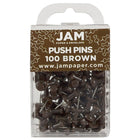 JAM Paper – Punaises, brun chocolat, 2 paquets de 100, total de 200 (222419049a)-2 paquets de 100