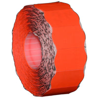 Meto – Étiquettes rouges fluorescentes 822, 1 ligne, 1500/rouleau, 14 rouleaux/pqt-Bords ondulés conçus pour attirer l’attention du client