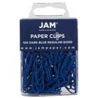 JAM Paper – Trombones standard, bleu foncé, 6 paquets de 100, total de 600 (42186868g)-Longueur : 1 1/8 po