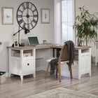 Sauder 59"W La Collection August Hill Bureau en L - Finition Soft White-   Assemblage rapide et facile grâce au système de tiroirs T-lock