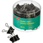 Staples - Pinces relieuses, standards, 1 po, noires, paquet de 30-Pinces relieuses à forte préhension pour garder ensemble les feuilles de document et empêcher les pages de se détacher