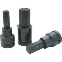 Gray Tools – Douille à choc à tête hexagonale de 9/16 x 3/4 po, longueur standard, noir-Taille : 9/16 po