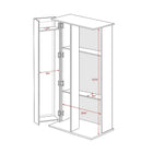 PrepacMC – Très grande armoire de rangement multimédia verrouillable avec portes de style Shaker, espresso-Dimensions : 64 haut. x 24 larg. x 14 1/2 prof. (po)