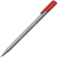 StaedtlerMD – Stylos à pointe poreuse Triplus Fineliner, pointe de 0,3 mm, rouge-Corps triangulaire léger et ergonomique permettant une écriture sans effort et sans fatigue
