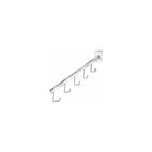 Can-Bramar − Support incliné avec crochets pour panneau à lattes − 16 po − chrome − paquet de 25-Support incliné pour panneau à lattes avec crochets