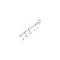 Can-Bramar − Support incliné avec crochets pour panneau à lattes − 16 po − chrome − paquet de 25-Support incliné pour panneau à lattes avec crochets
