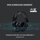 Logitech - Casque gaming sans fil LIGHTSPEED G733 avec bandeau de suspension - Noir-Compatible avec les consoles de jeu: PlayStation 5, PlayStation 4, Nintendo Switch avec Dock. (Son stéréo uniquement via le dongle sans fil USB)