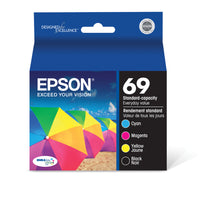 Epson - Cartouches d'encre 69 - Capacité standard - Noir/Couleur CMJ-Qualité photo supérieure à celle des photos de labo