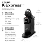 Keurig K-Express Cafetière à dosettes K-Cup à portion unique - avec réservoir amovible et fonction bouton solide - noir-6
