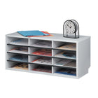 Fellowes® – Trieuse à 12 compartiments, gris tourterelle (25004)-Inclut 12 compartiments de triage de format lettre, pour organiser documentation, documents et formulaires