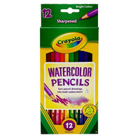 Crayola Crayons de couleur aquarelles - 6 paquets de 12 crayons-Les crayons longue durée sont pré-taillés pour que les enfants puissent commencer à dessiner dès qu'ils ouvrent la boîte