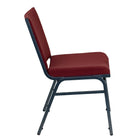 Flash Furniture – Chaise empilable robuste bourgogne à motifs à revêtement Hercules rembourrée de 3 po, 4/pqt-Style contemporain
