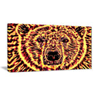 Designart – Psychedelic Bear, toile large (PT2360-40-20)-Impression