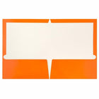 JAM PaperMD – Chemise lustrée à 2 pochettes, 9 1/4 x 11 1/2 (po), orange, 100/boîte-Taille : 9 1/4 x 11 1/2 (po)