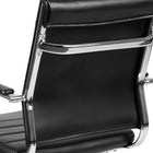 Flash Furniture Chaise De Bureau Pivotante Exécutive Nervurée Leathersoft-Noir (BT20595M1BK)-Le mécanisme de verrouillage d'inclinaison bascule / incline la chaise et se verrouille en position verticale