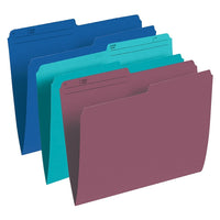 Staples - Chemises de classement de couleur - format lettre - couleurs variées - paquet de 25-Coupe 1/2 po