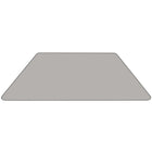 Flash Furniture – Table d’activités trapézoïde, dessus thermofusionné stratifié, pattes réglables, 30 larg. x 60 long., gris-Forme : Trapézoïde