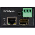 StarTech - Industrial Fibre to Ethernet Media Converter - 100Mbps SFP to RJ45/Cat6-SLOT OPEN SFP: compatible avec chaque SFP standard pour des connexions fibre mono- ou multimode; déploiement facile indépendamment des applications, des distances ou des types de câbles en fibre