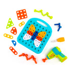 Educational Insights - Atelier de conception et de formes de perceuse-Soutient l'apprentissage des stim ! Les petits ont une expérience pratique avec de vrais outils de travail, s'entraînent à l'appariement - une compétence mathématique précoce clé et explorent les principes d'ingénierie de base au fur et à mesure qu'ils jouent. La manipulation des cartes, de la perceuse, des plaques et des boulons renforce la force de la main, la coordination œil-main et la motricité fine dont les enfants ont besoin pour t