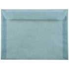 JAM Paper - Enveloppes format livret en papier vélin translucide, 9 x 12 po, bleu océan, 25 par paquet-Bleu océan
