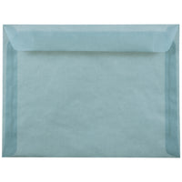 JAM Paper - Enveloppes format livret en papier vélin translucide, 9 x 12 po, bleu océan, 25 par paquet-Bleu océan
