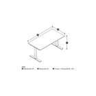 Bestar – Table motorisée à hauteur réglable, 30 po x 60 po, érable du nord (65867-38)-Le bouton de commande est situé sur la bordure avant de la surface de travail pour un accès facile