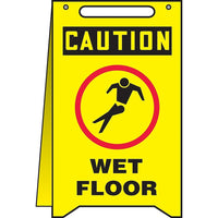 Fold-Ups - Enseigne pliable Caution Wet Floor, SEA520-Puce1