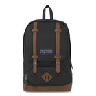 JanSport - Sac À Dos Cortlandt, Noir-Polyester recyclé 600 deniers / Cuir synthétique