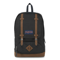 JanSport - Sac À Dos Cortlandt, Noir-Polyester recyclé 600 deniers / Cuir synthétique