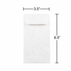 JAM Paper - Enveloppes indéchirables à extrémité ouverte #7 en Tyvek pour pièces de monnaie - 3,5 x 6,5 - Blanc - Paquet de 25-Quantité : 25 enveloppes par paquet