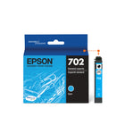 Epson - T702 Cartouche d'encre - Capacité standard - Cyan-Manipulation sans souci - impressions résistantes au maculage, à la décolouration et à l’eau