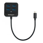 StarTech - Concentrateur USB-C à 4 ports, concentrateur USB C à USB 3.1 gén. 2 (10Gbps), 4x USB-A-Le concentrateur USB-C prend en charge les taux de transferts de données USB 3.1 gén. 2 de jusqu'à 10 Gbps