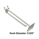 Azar Displays – Crochet de panneau perforé rempli de verre de nylon, 8 po, blanc, 50/ensemble (800018-WHT)-Convient au panneau perforé suspendu standard ou mur à lattes