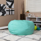Flash Furniture - Fauteuil poire surdimensionné vert menthe plein-Rembourrage en coton