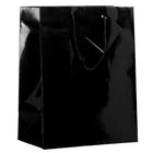 Jam Paper Sacs-cadeaux lustrées, grand format, 10 x 13 x 5 po, noir, lustré, 6/paquet (673GLBLA)-Sac-cadeau lustré