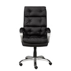 Brassex - Chaise de bureau executif Elius, noir-Design ergonomique avec appui-tête et dossier complet pour un soutien optimal pendant le travail