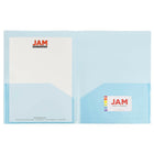 JAM PaperMD – Chemises de plastique transparentes à 2 pochettes, bleu, paquet de 12-12 par paquet
