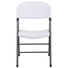 Flash Furniture – Chaise pliante en plastique HERCULES, capacité de 330 lb, blanc avec tubulure anthracite (DADYCD50WH)-Chaise pliante en plastique