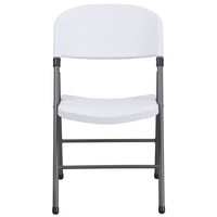 Flash Furniture – Chaise pliante en plastique HERCULES, capacité de 330 lb, blanc avec tubulure anthracite (DADYCD50WH)-Chaise pliante en plastique