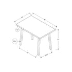 Monarch Specialties - 1136 Table A Manger - 36 po X 60 po /Gris/Metal Noir-Table grise, style industriel et contemporain