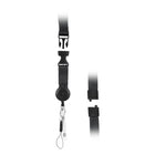 Staples - Tour de cou avec enrouleur de badge - fermoir détachable - noir/bleu-37 po (95 cm) de longueur ajustable; 0,8 po (2 cm) de largeur