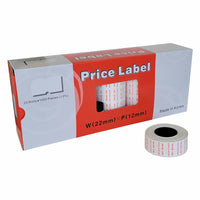 Eddie's - Motex Etiquettes MX5500 Plus - BEST BEFORE - Permanentes - 1 Ln 8 Ch - Blanc/Rouge - Paquet de 25-Étiquettes permanentes "BEST BEFORE" MX 5500 Plus