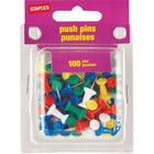 Staples® - Épingles à babillard, couleurs variées, paq./100-Pour afficher avec solidité