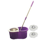 Smart-Link- 360 degrés Spin Mop et Twist facile Spinning inox seau sec, violet-Option estoc pole pour plus de contrôle, soit sec méthode la mop rapide et efficace si vous pouvez continuer de nettoyage
