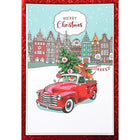 Rosedale - Cartes de souhaits avec enveloppes "Joyeux Noël" Camion - 5-1/2 po x 8 po - Anglais - Paquet de 12-Carte de souhaits