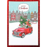 Rosedale - Cartes de souhaits avec enveloppes "Joyeux Noël" Camion - 5-1/2 po x 8 po - Anglais - Paquet de 12-Carte de souhaits