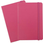 JAM Paper - Carnet ligné à couverture rigide, fermeture à élastique, format voyage (4 x 6 po), rose, 2/paquet (340528849g)-Cahier/journal à couverture rigide rose baie